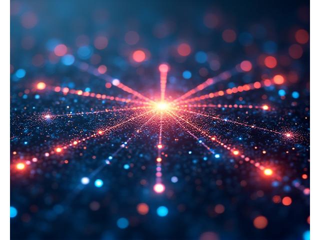 Dinaminė AI vizualizacija rodanti realaus laiko duomenų srautus ir neuralinius tinklus energijos tinkle